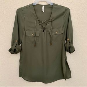 Olive Green Blouse